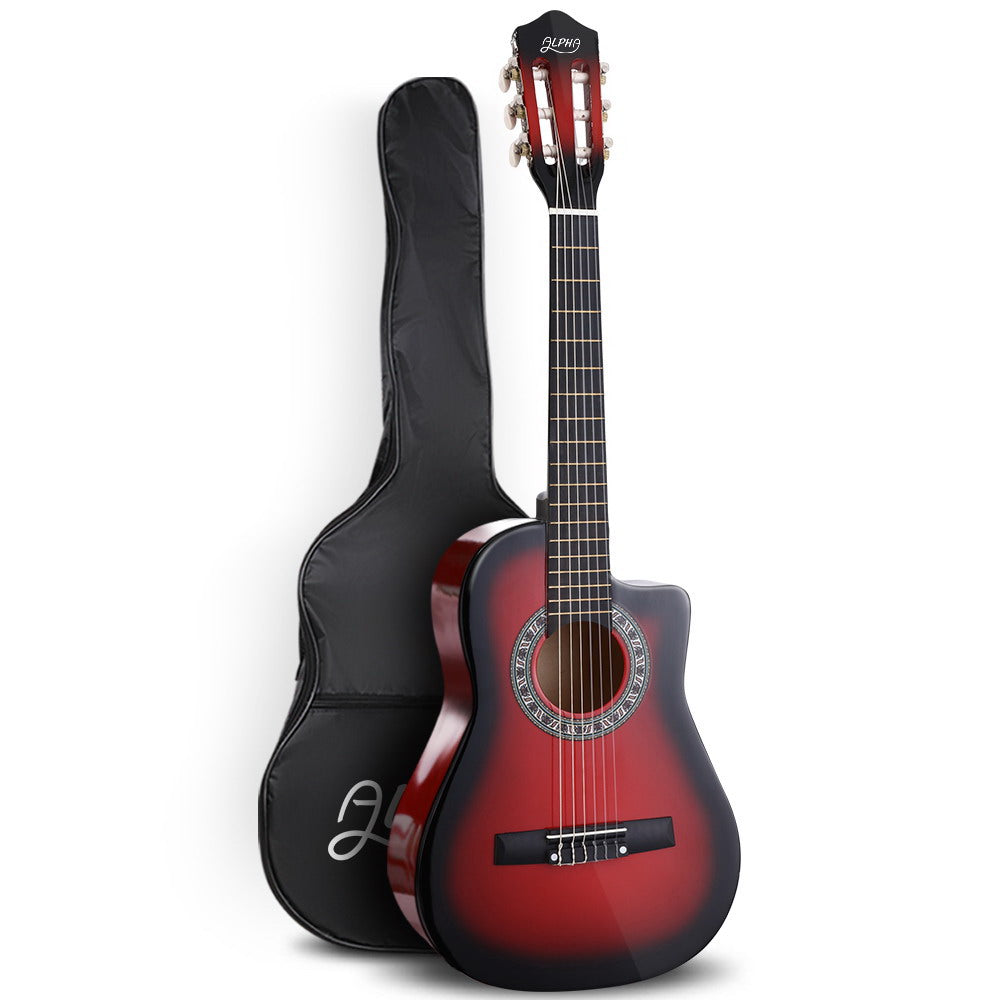 Alpha 34 Inch Classical Guitar Nylon String Red