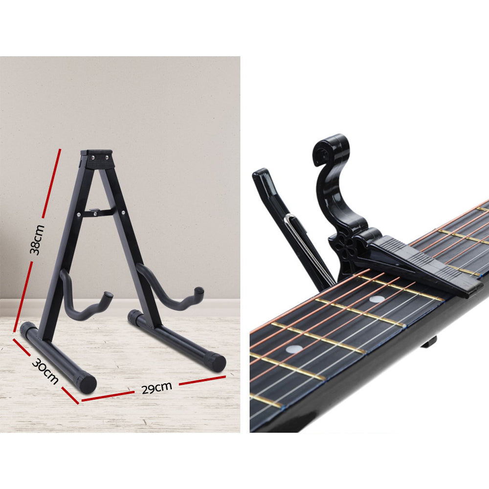 Alpha 34" Classical Guitar Nylon String Red Beginner Bundle