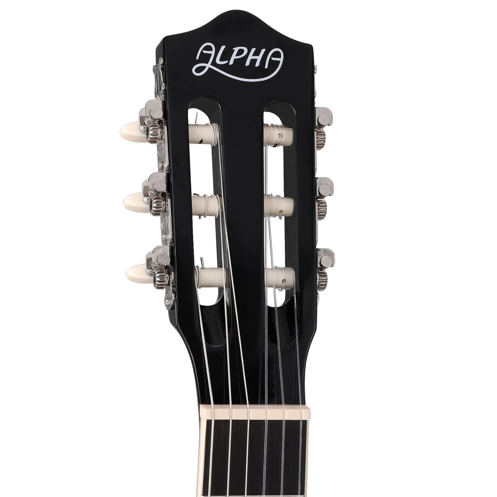 Alpha 39" Classical Guitar Wooden Body Nylon String Black