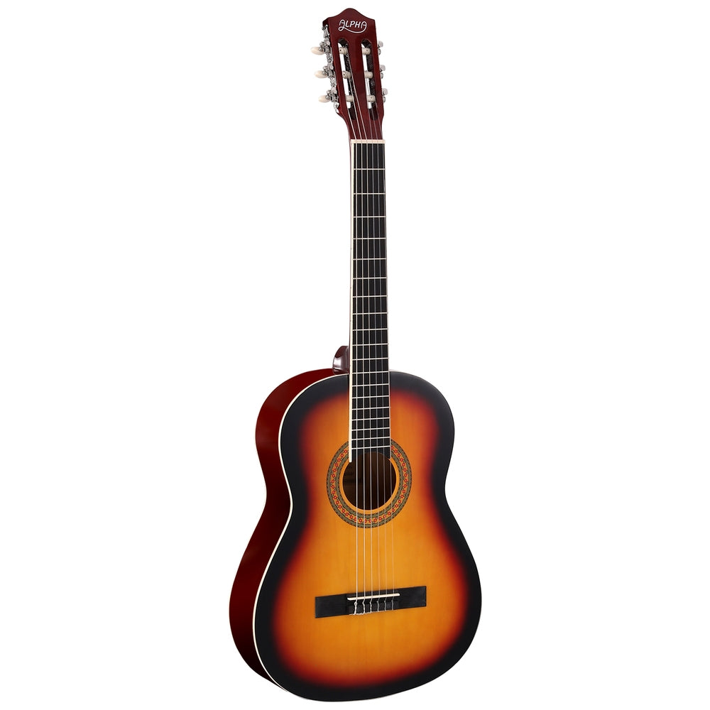 Alpha 39 Inch Classical Guitar Nylon String Sunburst