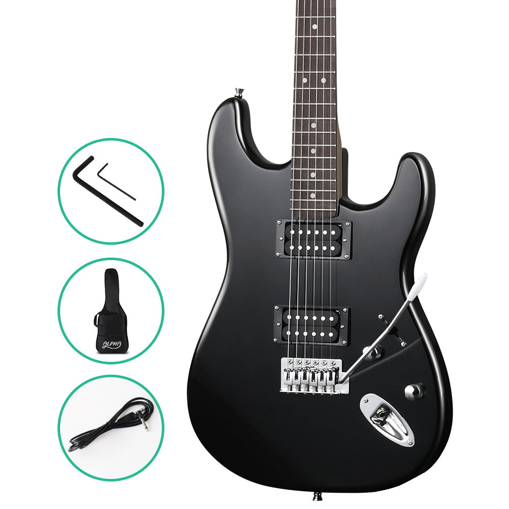Alpha 41 Inch Electric Guitar Humbucker Pickup Black