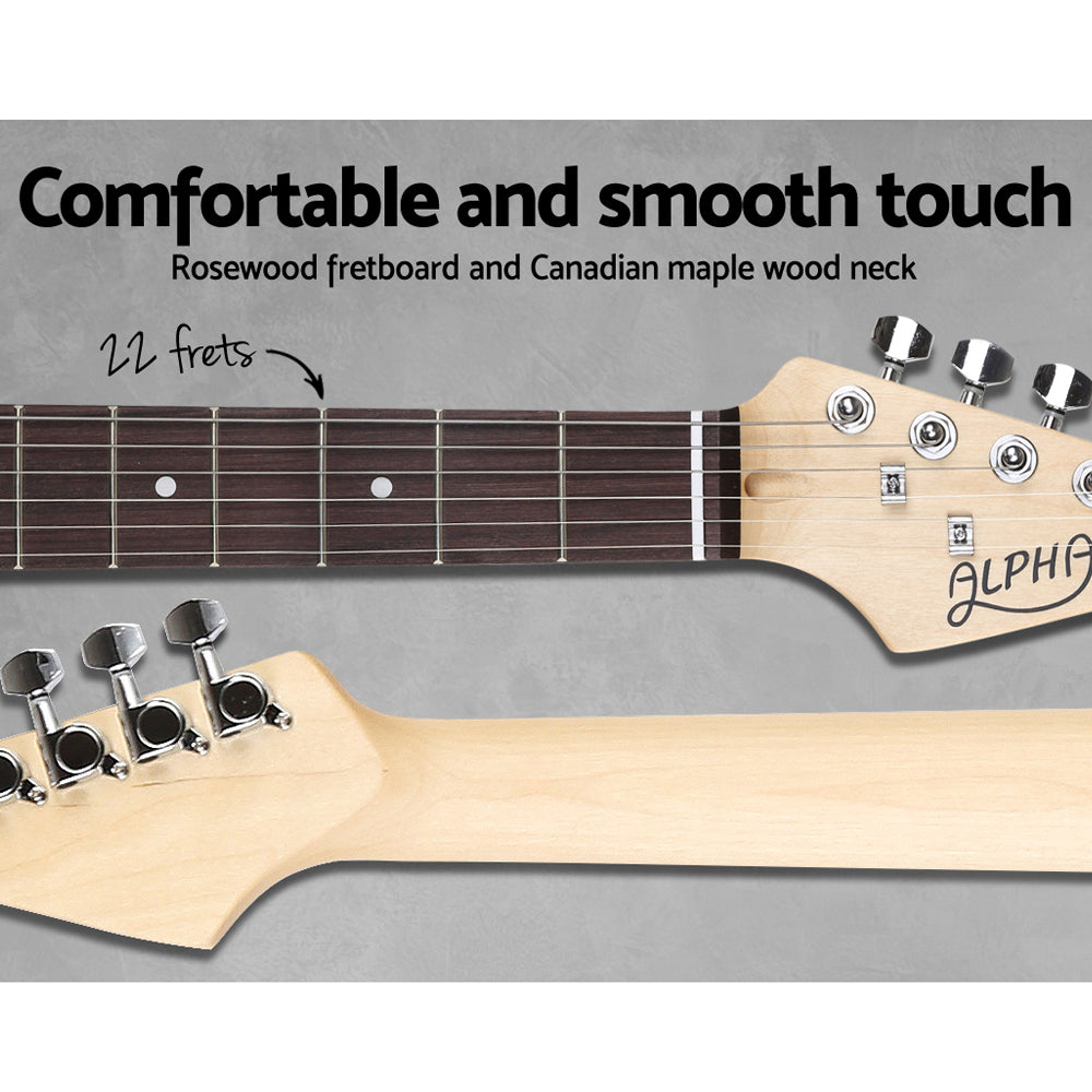 Alpha 41" Electric Guitar Humbucker Skull Pattern + 20W Amplifier Combo