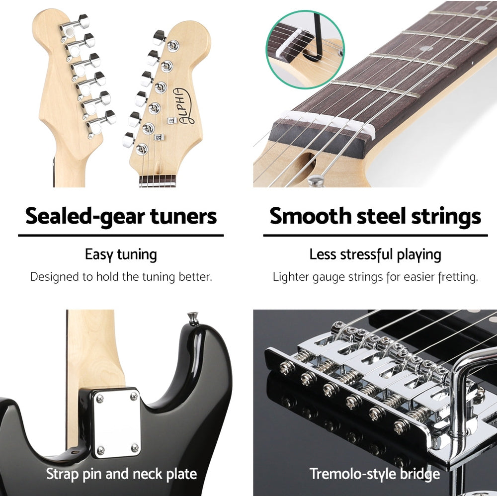 Alpha 41" Electric Guitar Humbucker Skull Pattern + 20W Amplifier Combo