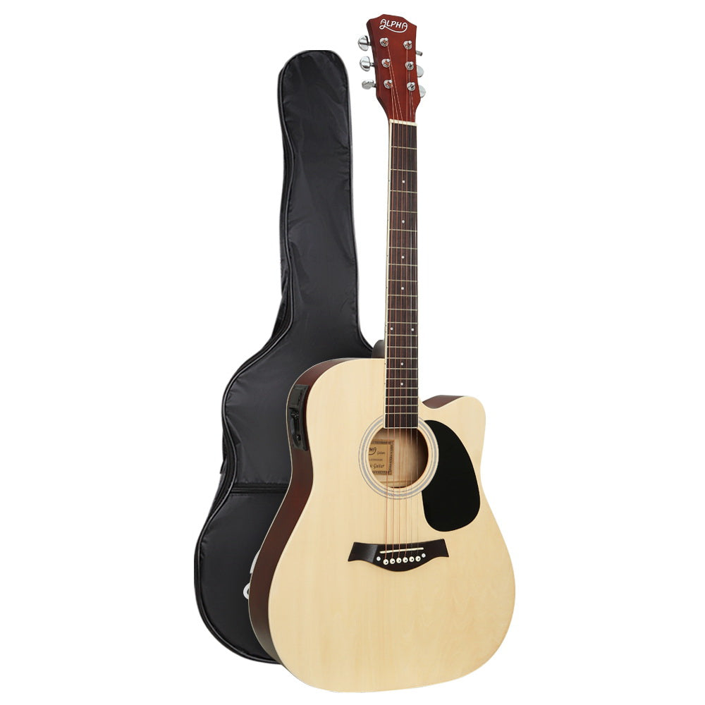 Alpha 41 Inch Electric Acoustic Guitar with 5-Band EQ Cutaway