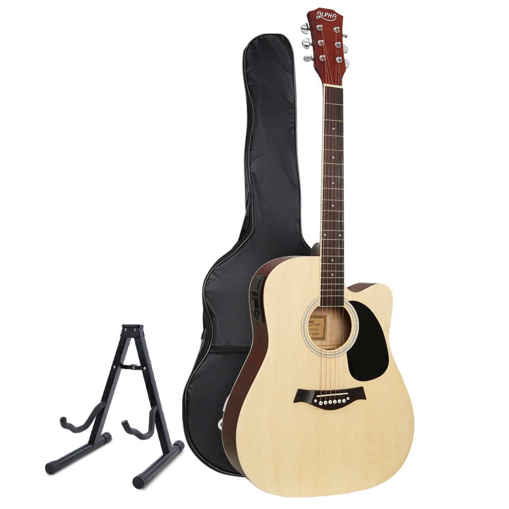 Alpha 41 Inch Electric Acoustic Guitar with 5-Band EQ