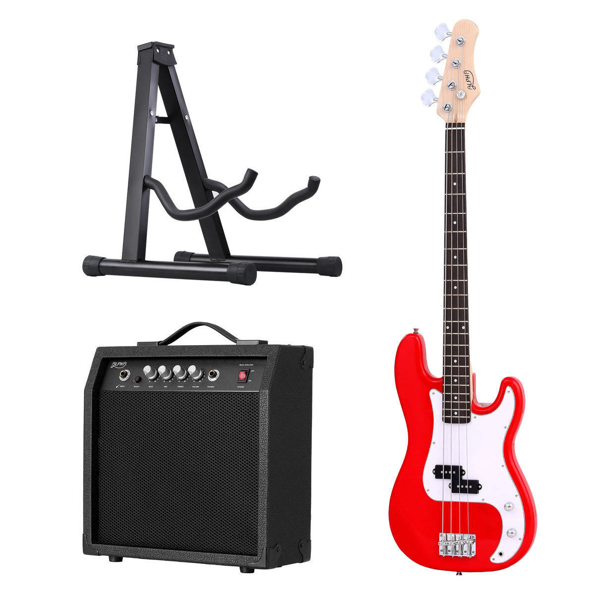 Alpha Electric Guitar Set 47 Inch Kit with 40W Amplifier and Stand