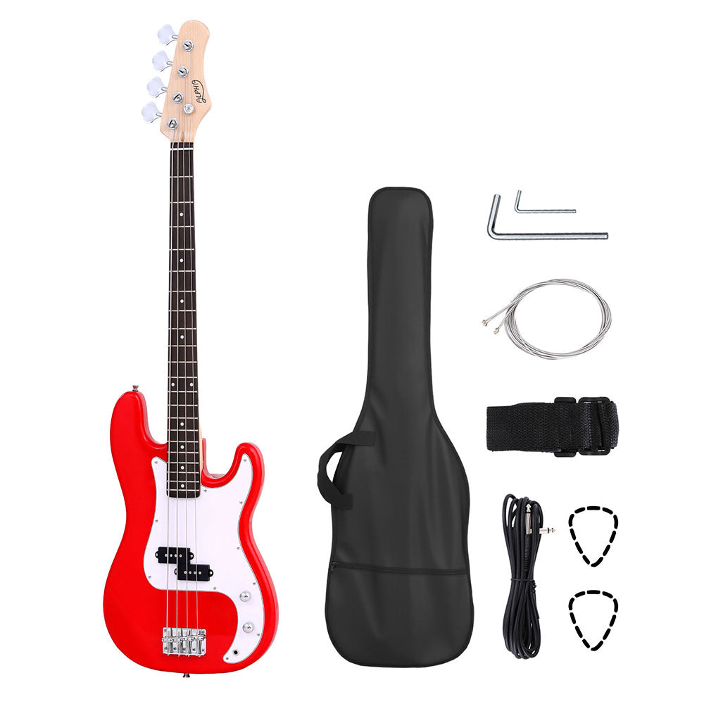 Alpha Electric Guitar 47 Inch 21 Fret Glossy Red