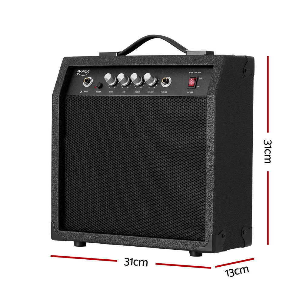 Alpha 40W Bass Guitar Amplifier Portable Black