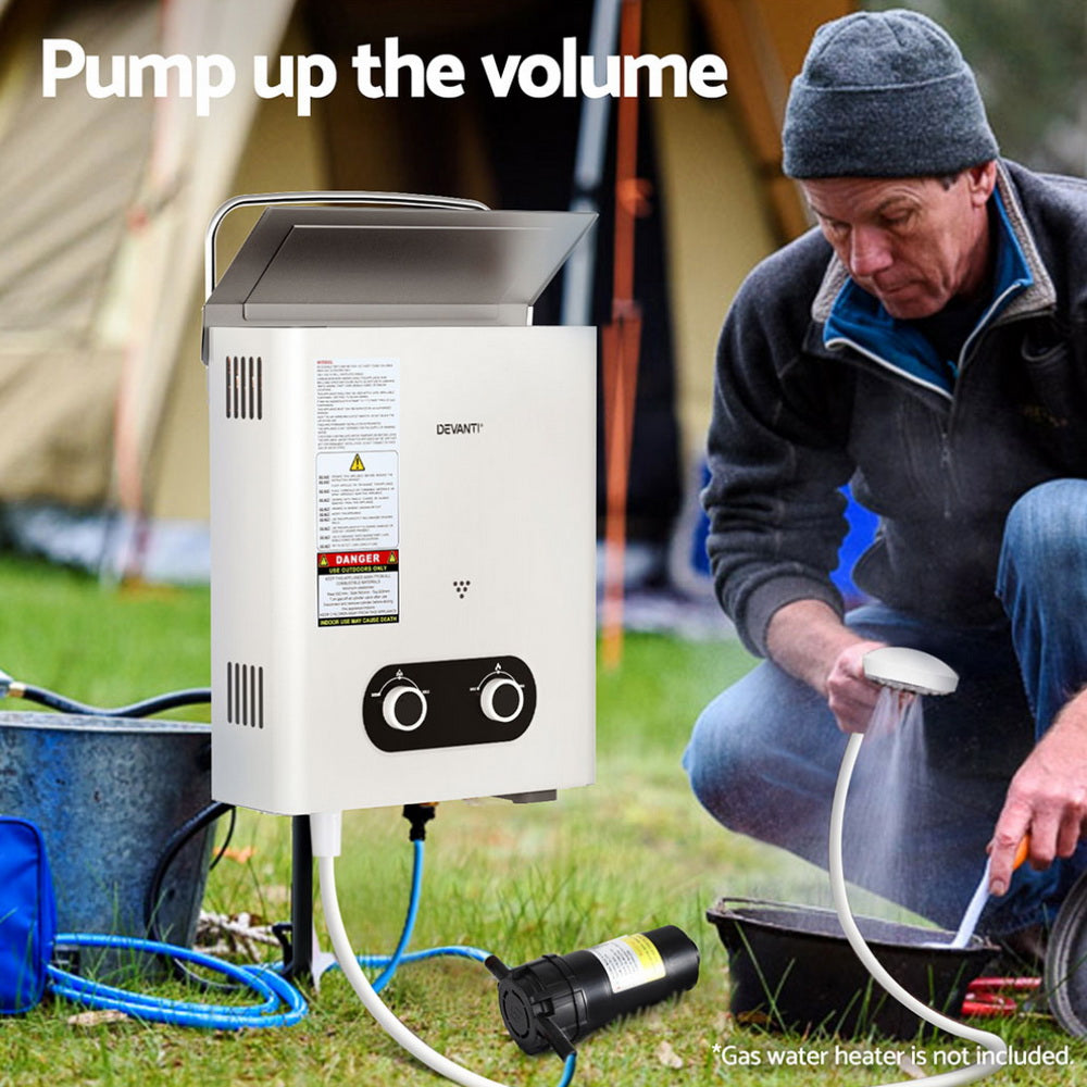 Devanti 12V Water Pump 4L/Min Pressure Shower
