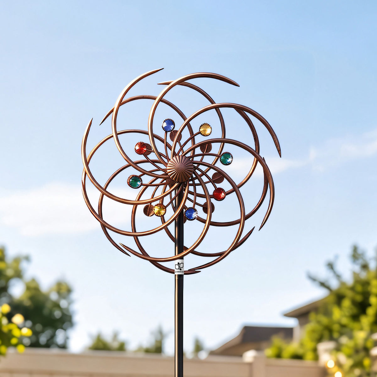 Gardeon Garden Windmill Metal Wind Spinner 190cm Bronze