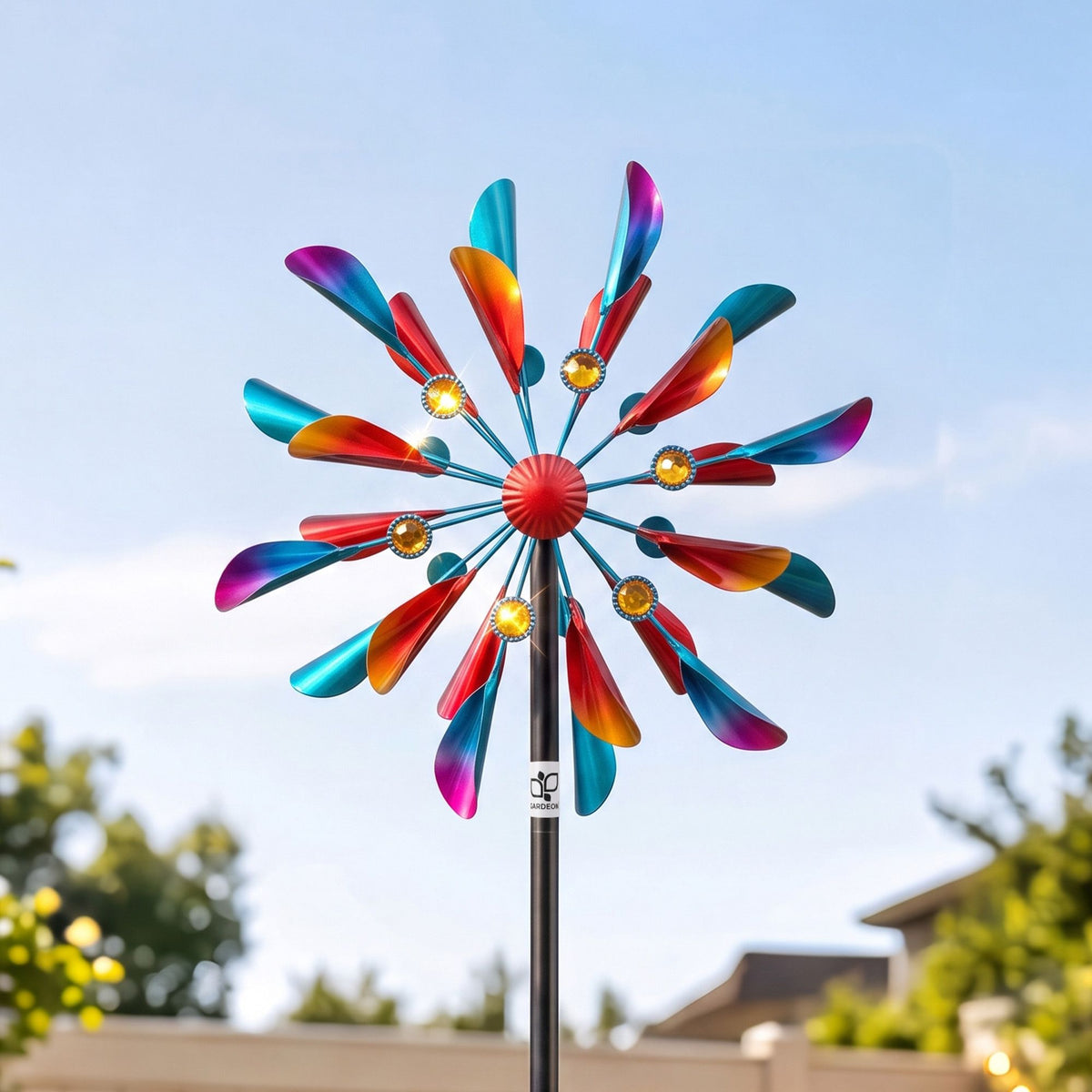 Gardeon Garden Windmill Double Wind Spinner Outdoor 190cm