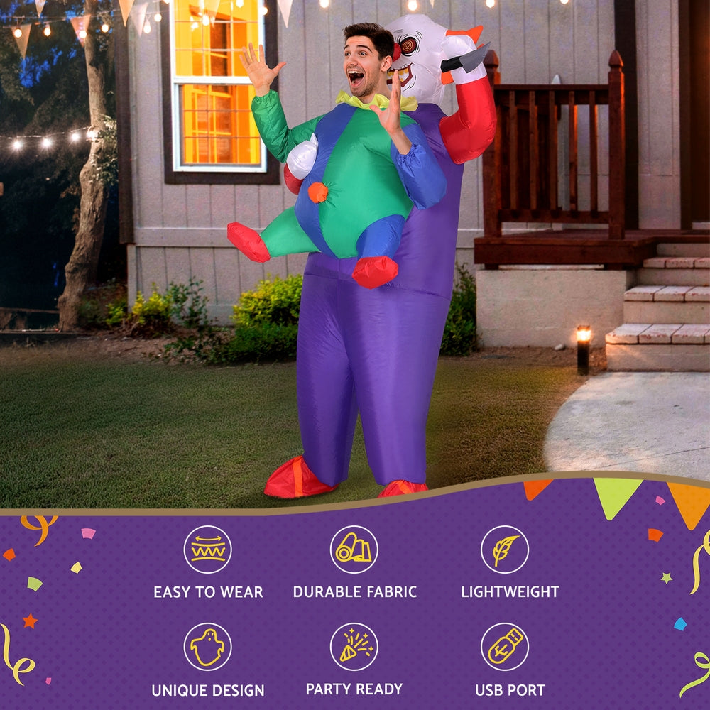 Clown 2m Inflatable Costume Adult Unisex Halloween Cosplay