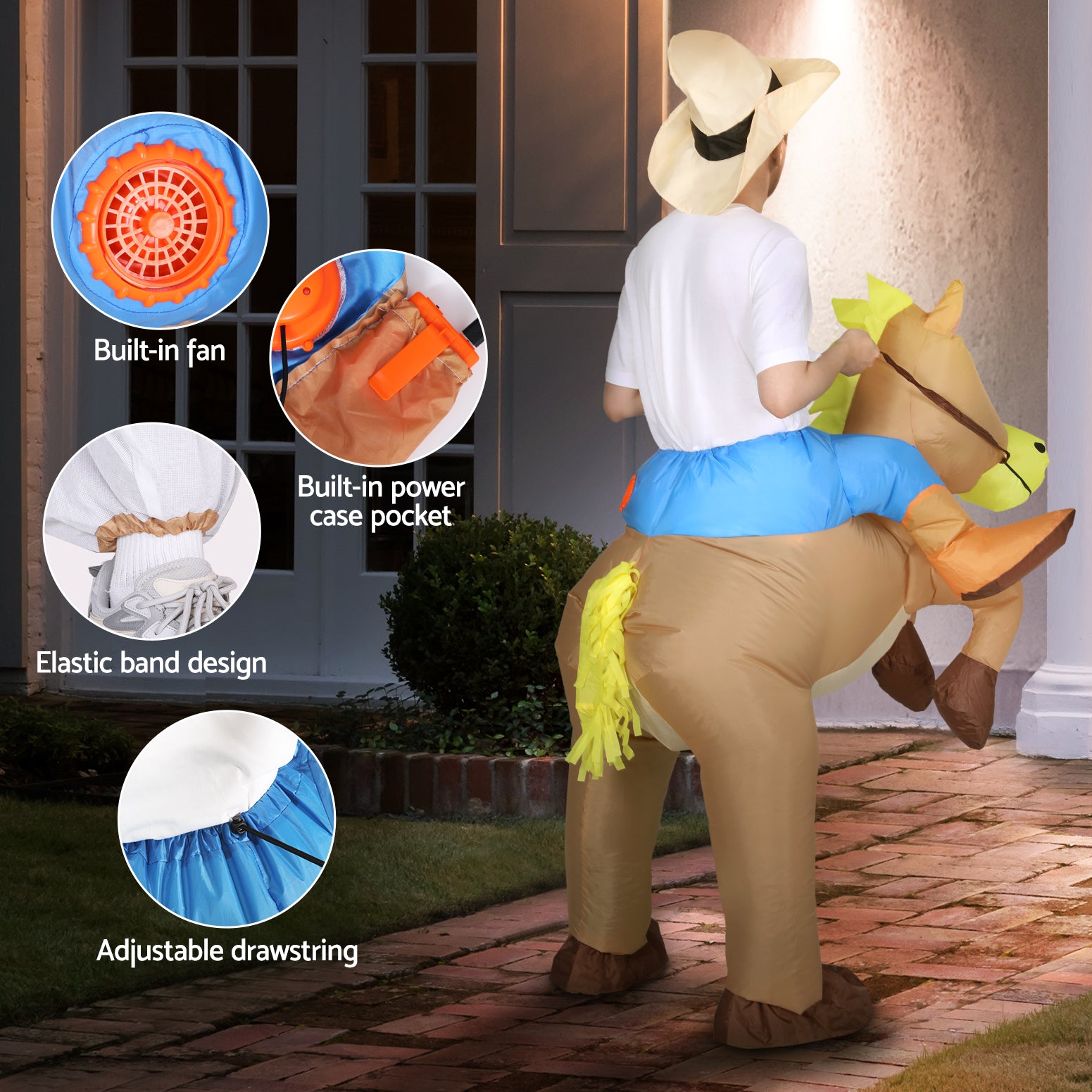 Cowboy Inflatable Costume Adult Unisex Fancy Dress Halloween