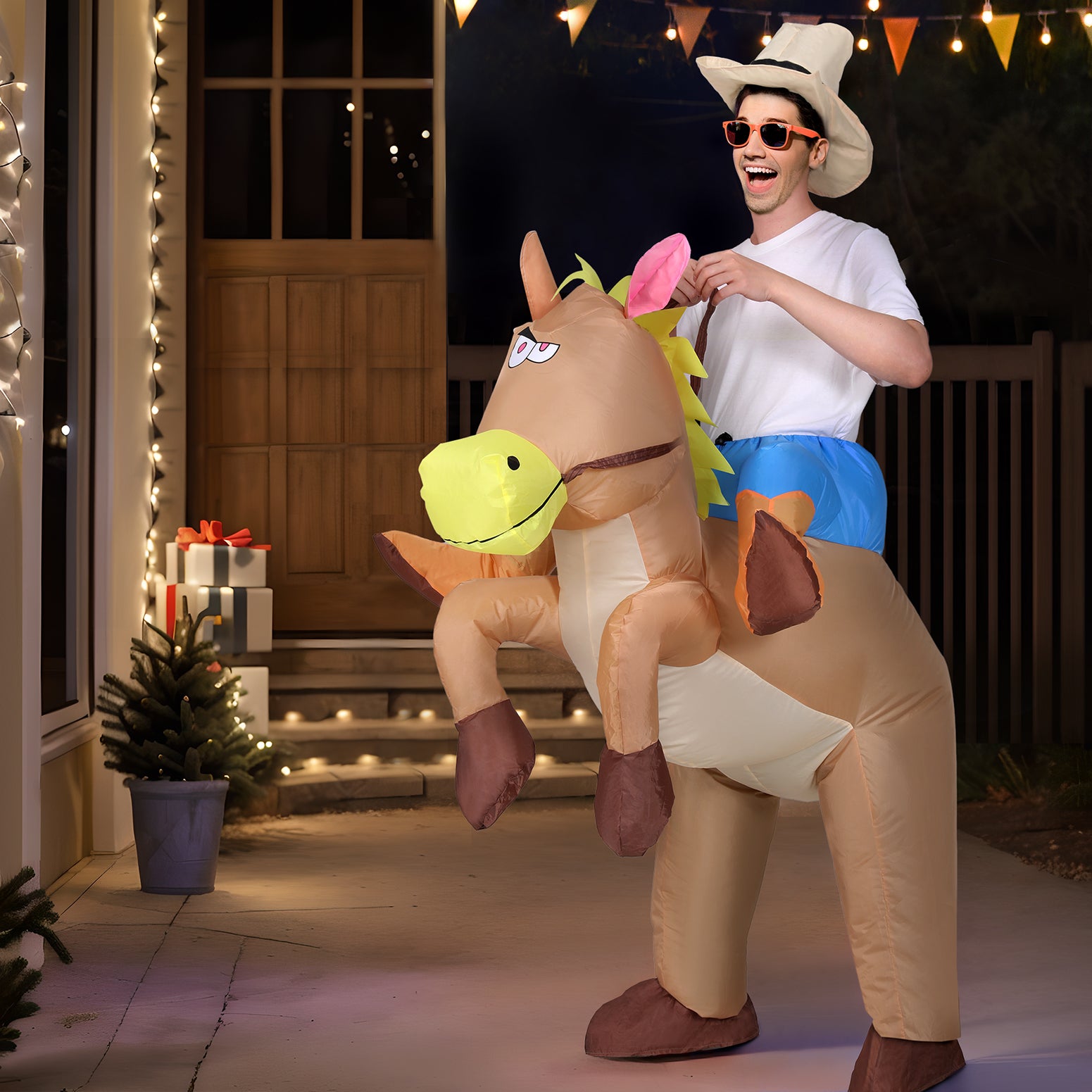 Cowboy Inflatable Costume Adult Unisex Fancy Dress Halloween