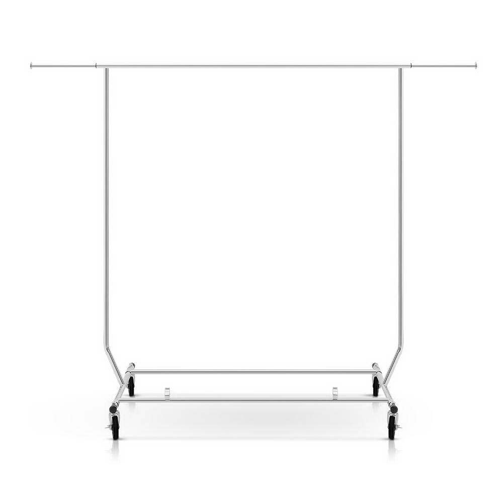 Adjustable Garment Rack Coat Stand Silver Chrome