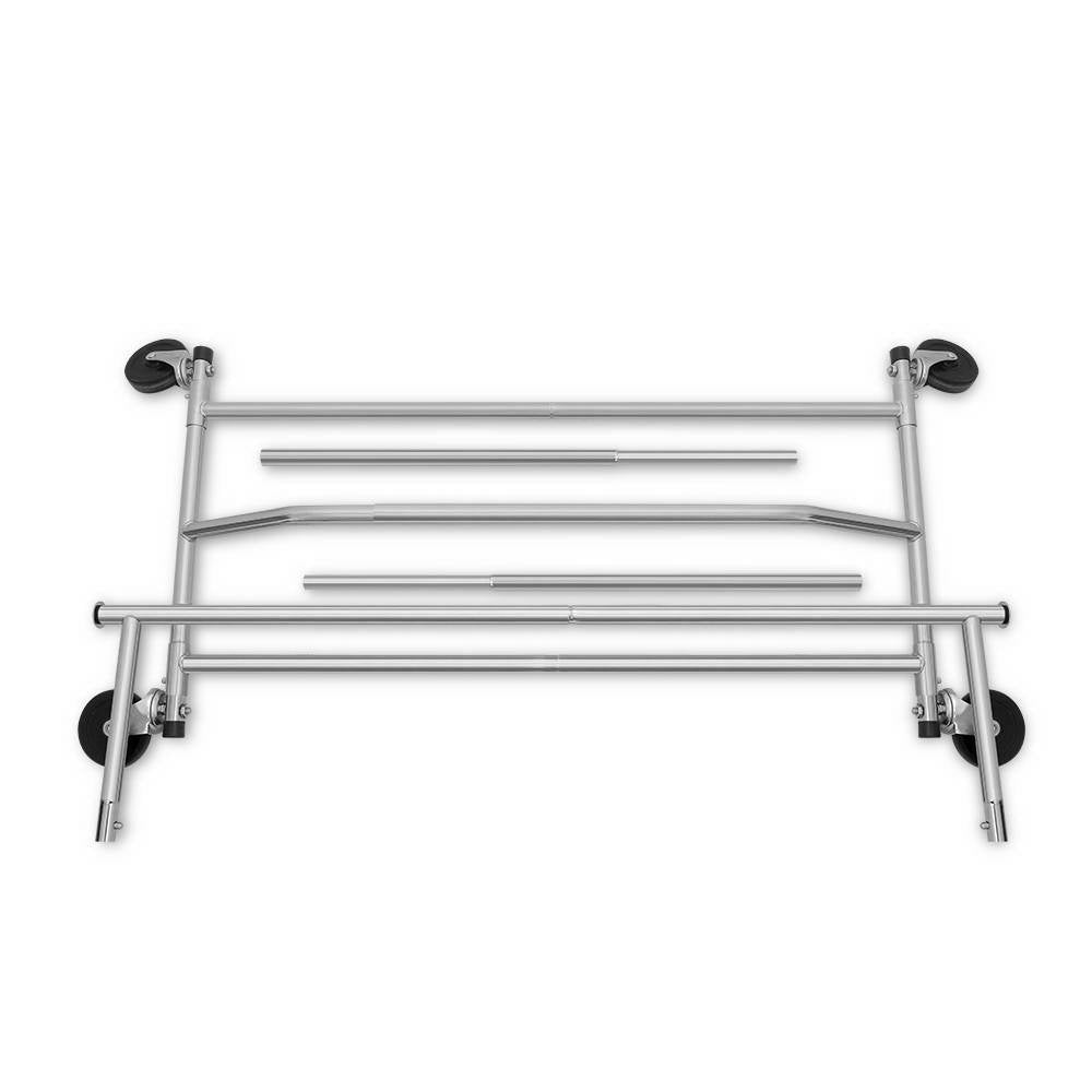 Adjustable Garment Rack Coat Stand Silver Chrome