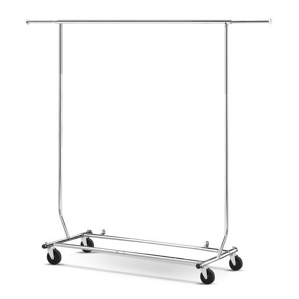 Adjustable Garment Rack Coat Stand Silver Chrome