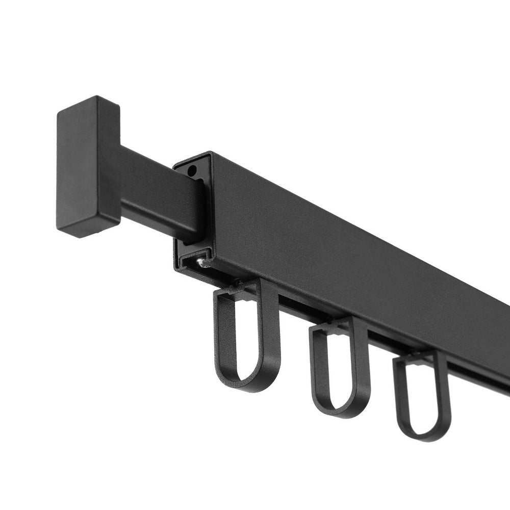 Tri-Fold Wall-Mounted Clothes Drying Rack Black