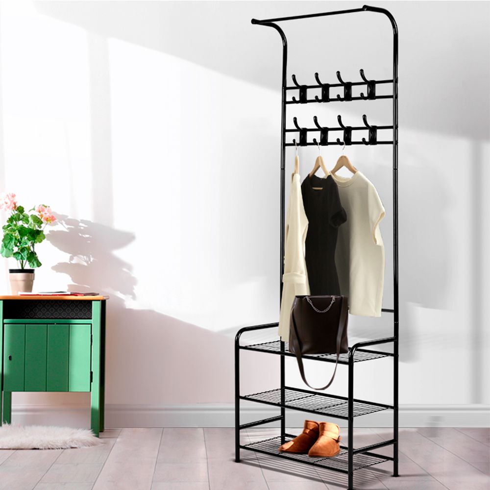Artiss Clothes Rack Coat Stand 179cm Hanger Rail with Shelves