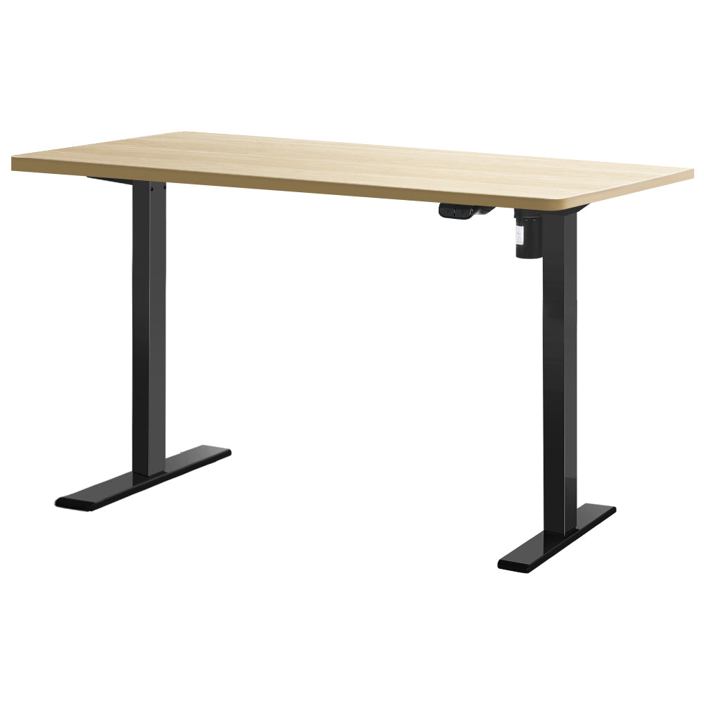 Artiss 140CM Motorised Standing Desk White Oak