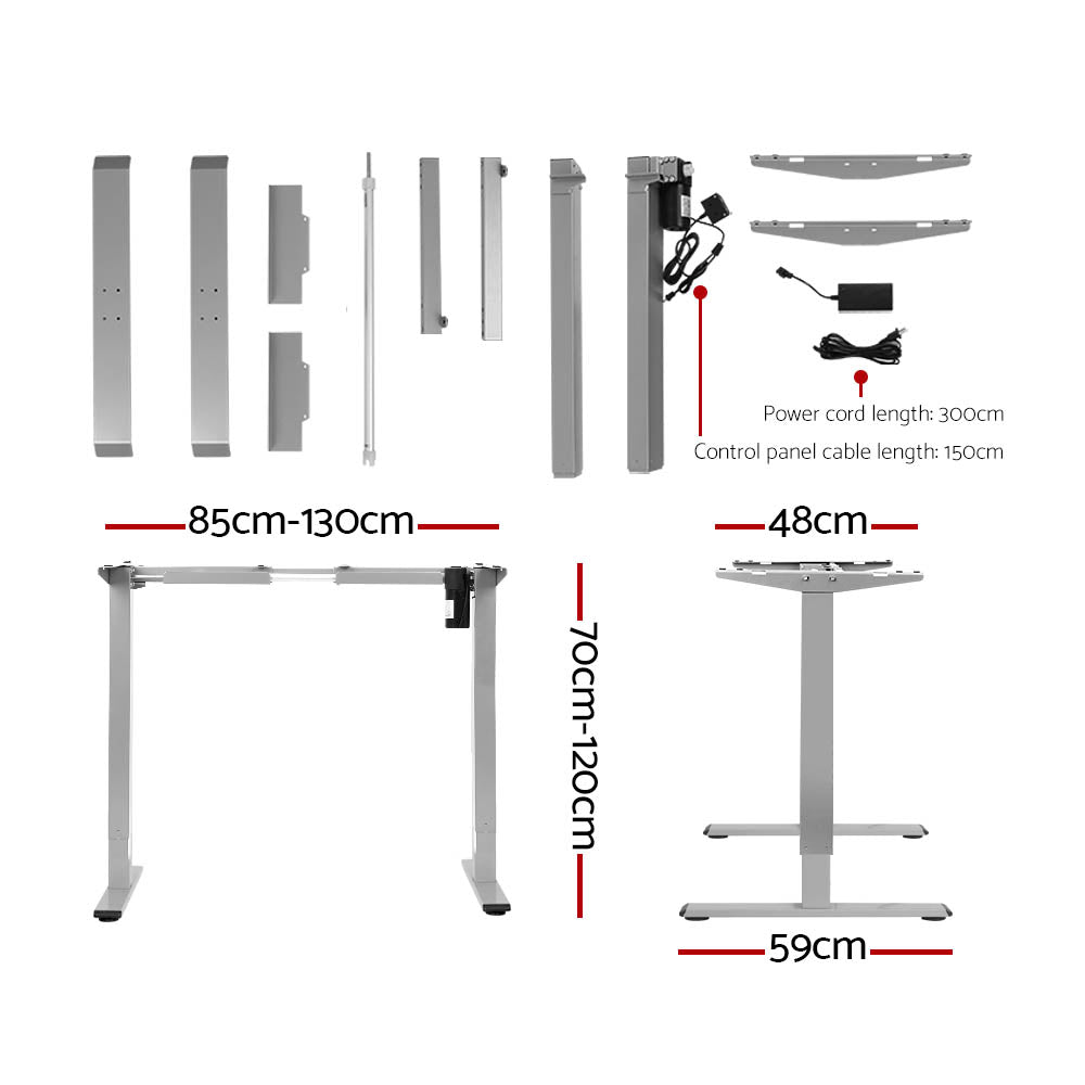 Artiss 140CM Motorised Standing Desk Walnut