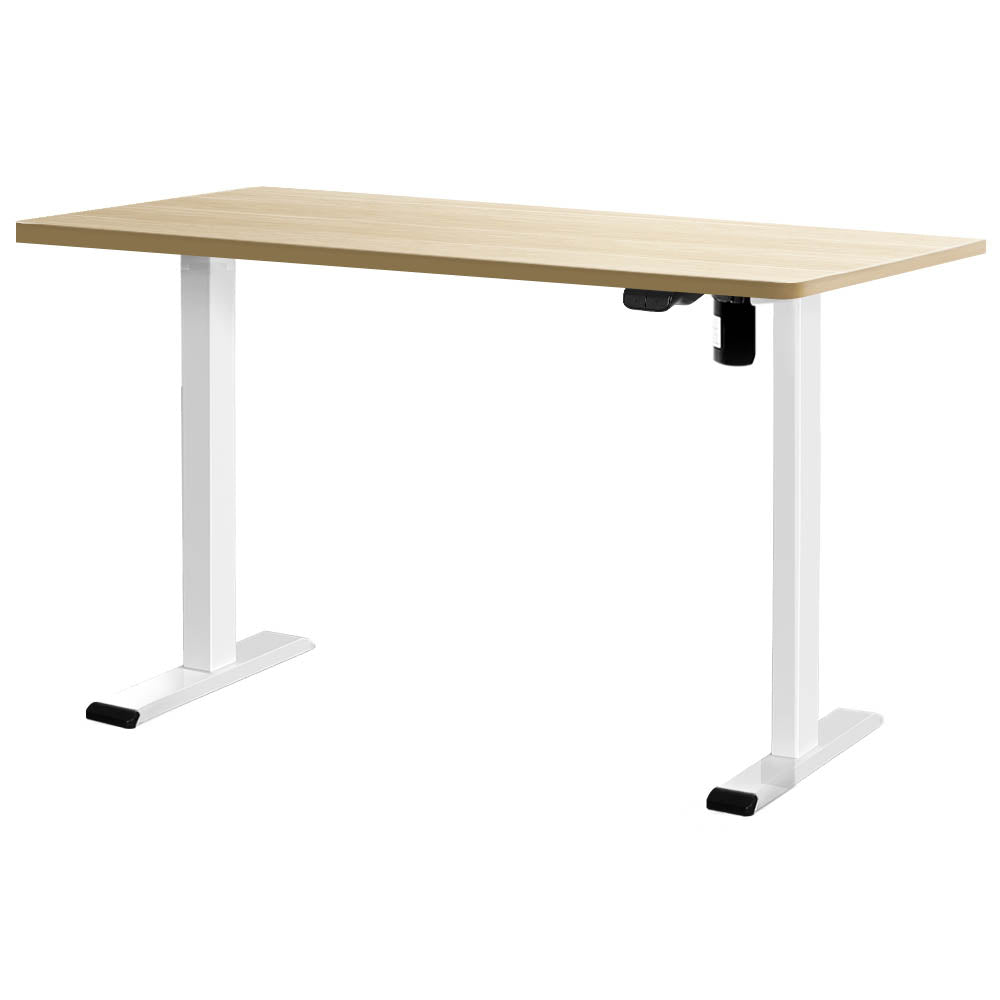 Artiss 140CM Motorised Standing Desk White Oak