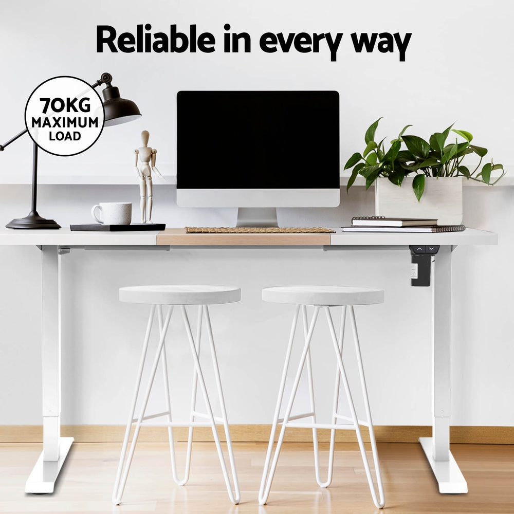 Artiss 120CM Motorised Standing Desk Dual-Motor Adjustable White