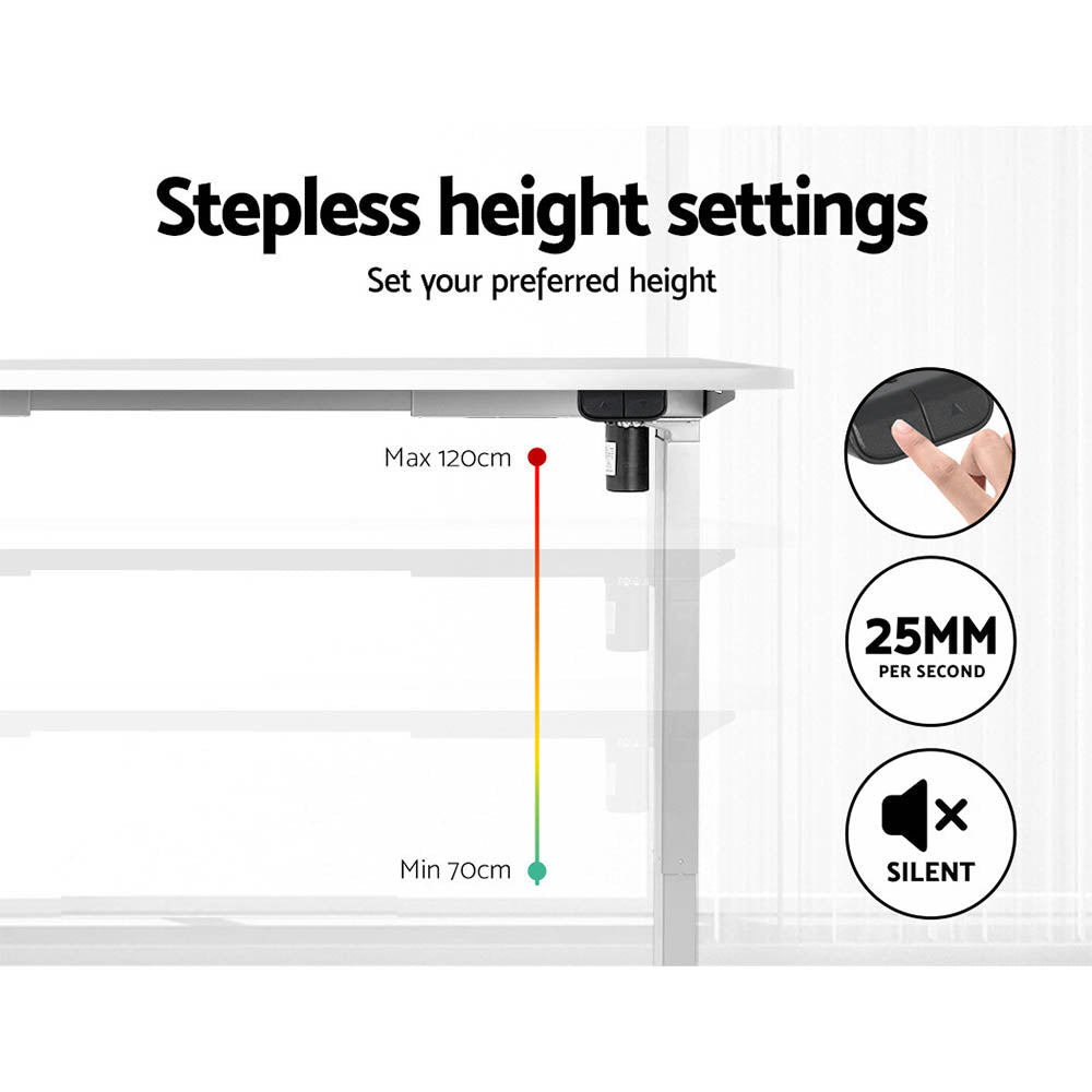 Artiss 120CM Motorised Standing Desk White