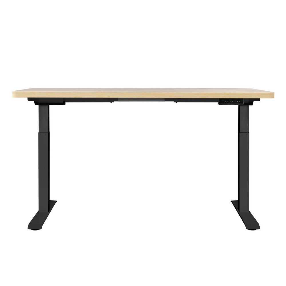 Artiss 120cm Motorised Standing Desk Dual Motor Oak