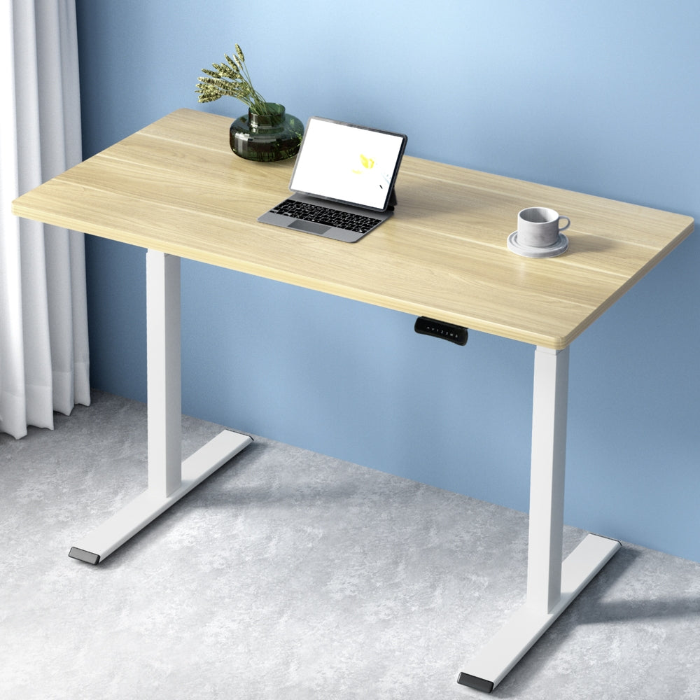Artiss 120cm Standing Desk Dual Motor White Oak
