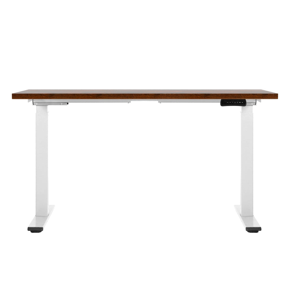 Artiss 140cm Motorised Standing Desk Dual Motor Rustic Brown