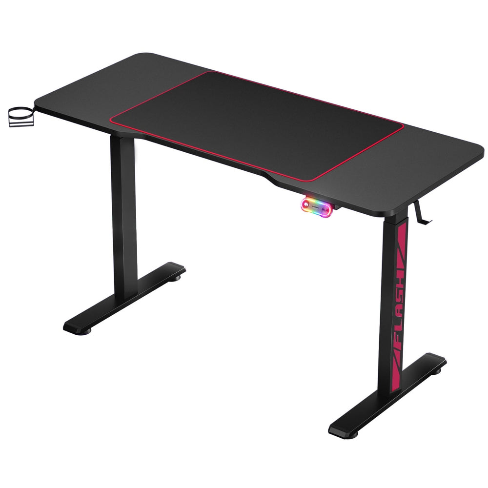 Artiss 140CM Motorised Standing Gaming Desk Black