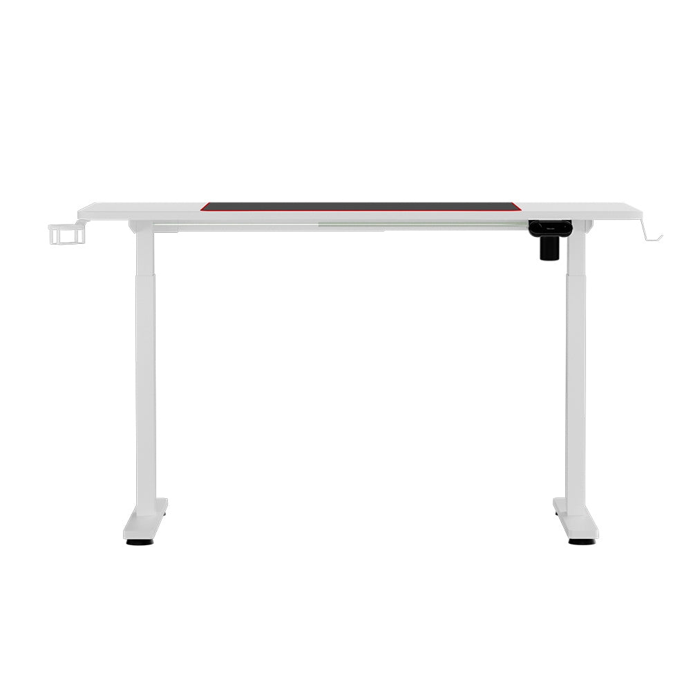 Artiss 140CM Motorised Gaming Desk White RGB LED