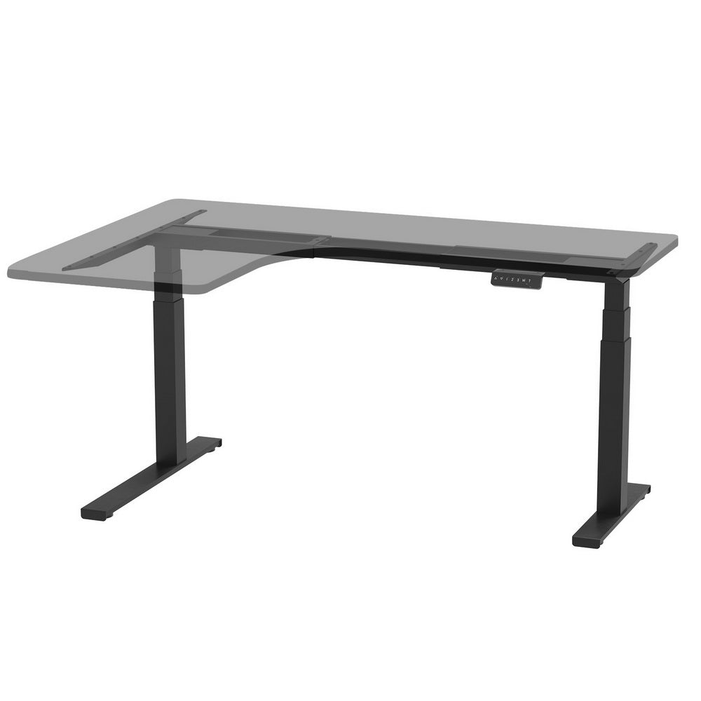 Artiss L-Shape Motorised Standing Desk Frame Black