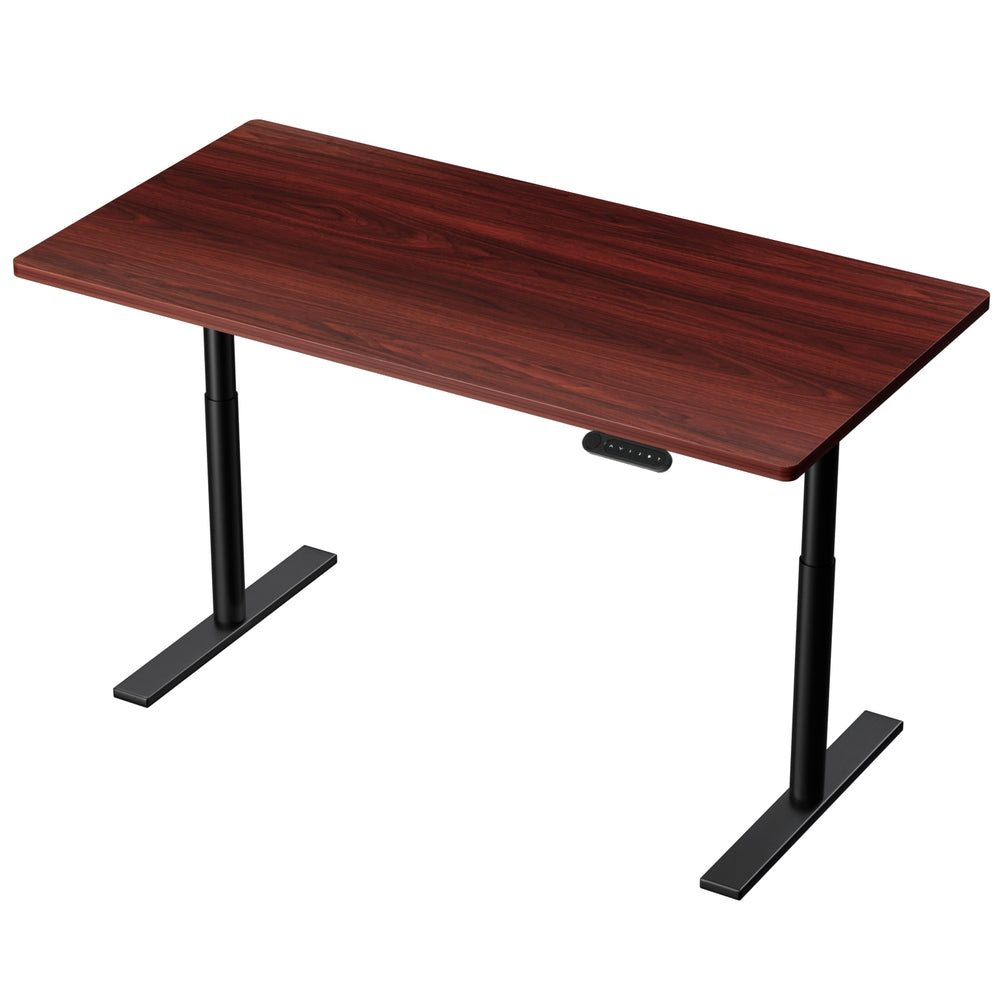 Artiss 140CM Motorised Electric Standing Desk Dual Motor Walnut