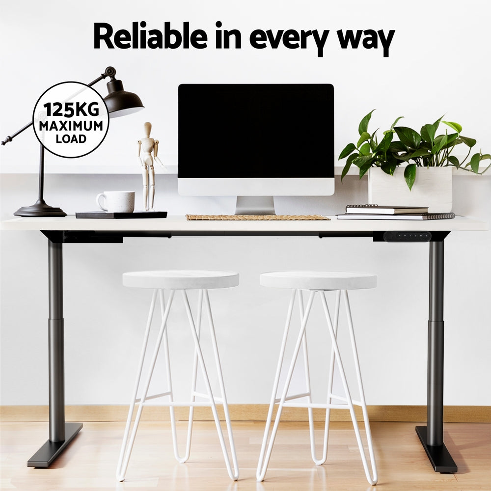 Artiss 120CM Motorised Electric Standing Desk Dual Motor White