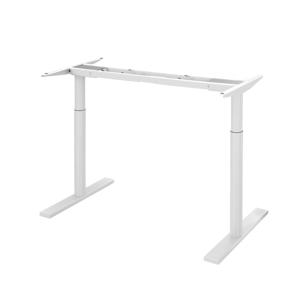 Dual Motor Adjustable Standing Desk Frame 125KG Load White