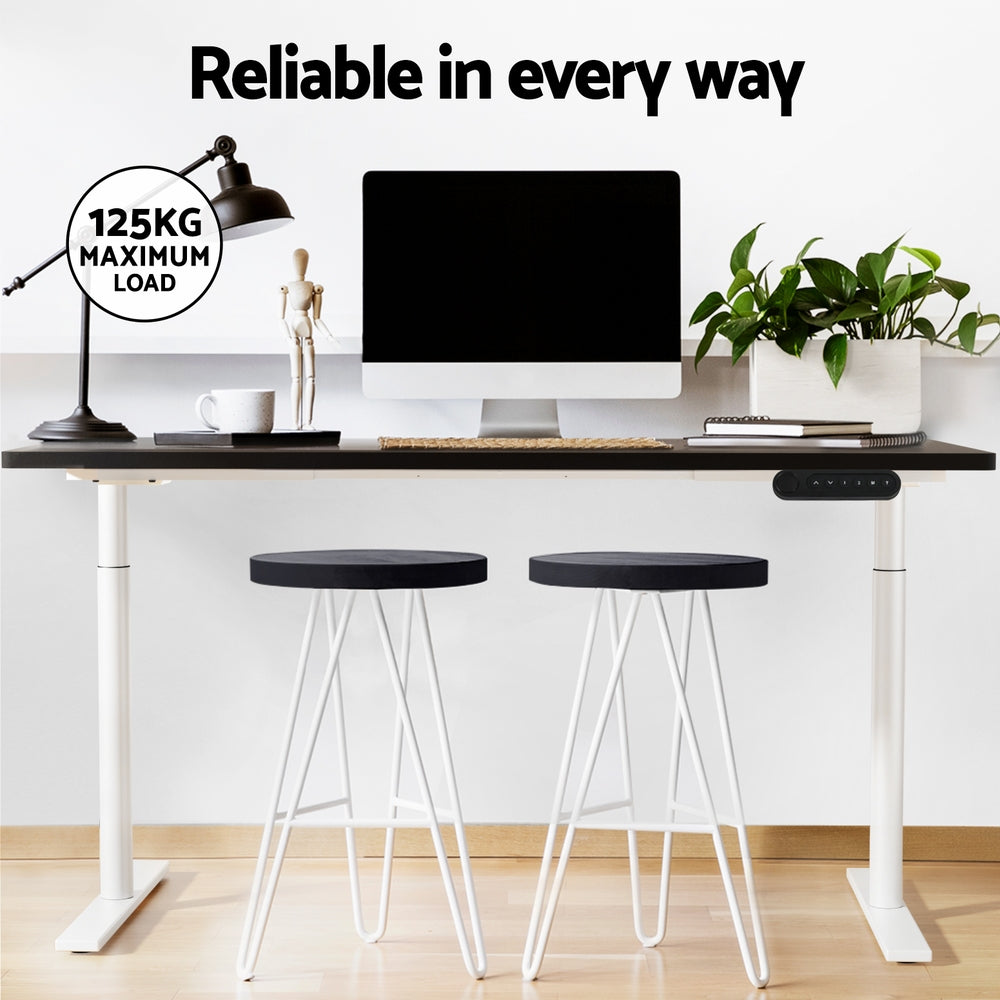 Artiss 140CM Black Motorised Standing Desk Dual Motor