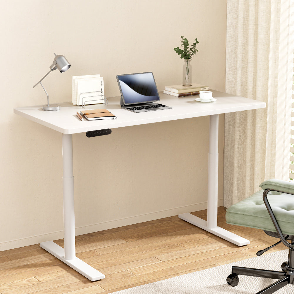 Artiss 140cm Motorised Standing Desk Dual Motor White