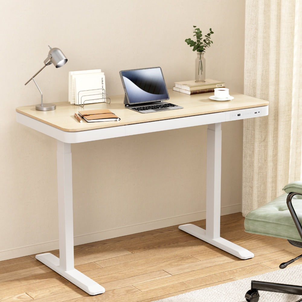 Artiss 120CM Electric Standing Desk Dual Motor Oak