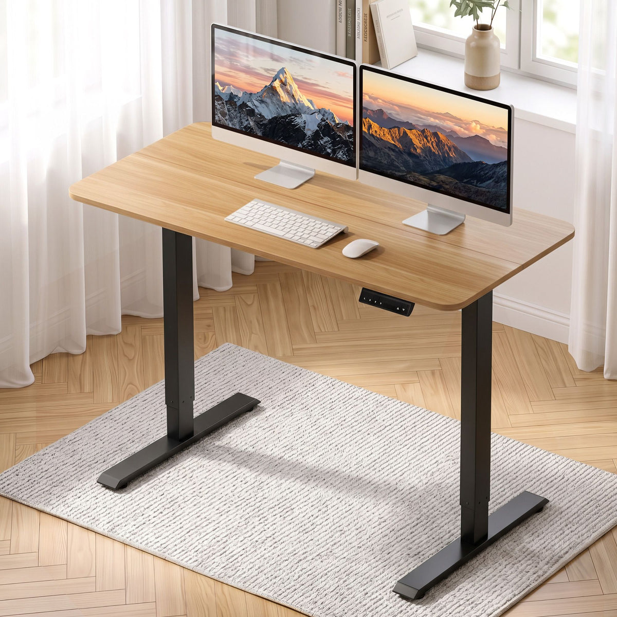 Artiss Electric Standing Desk 120cm Natural Black
