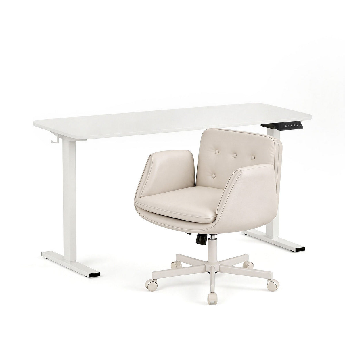 Artiss Electric Standing Desk and Criss Cross Chair Set 140cm