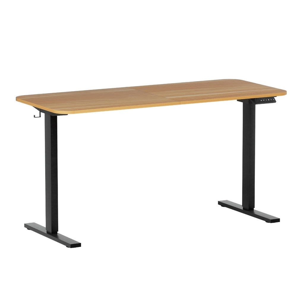 Artiss Electric Standing Desk 140cm Height Adjustable Oak Black