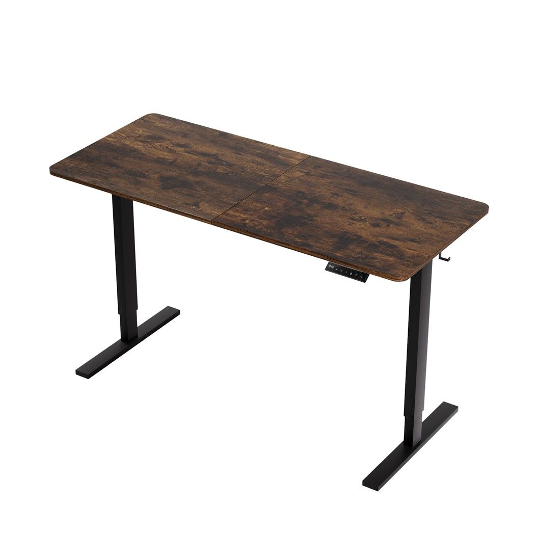 Artiss Height Adjustable Standing Desk 140cm Brown
