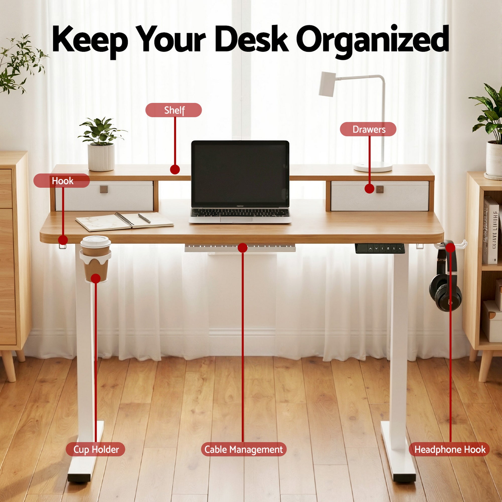Artiss Electric Standing Desk Height Adjustable Sit Stand Desk Home Office