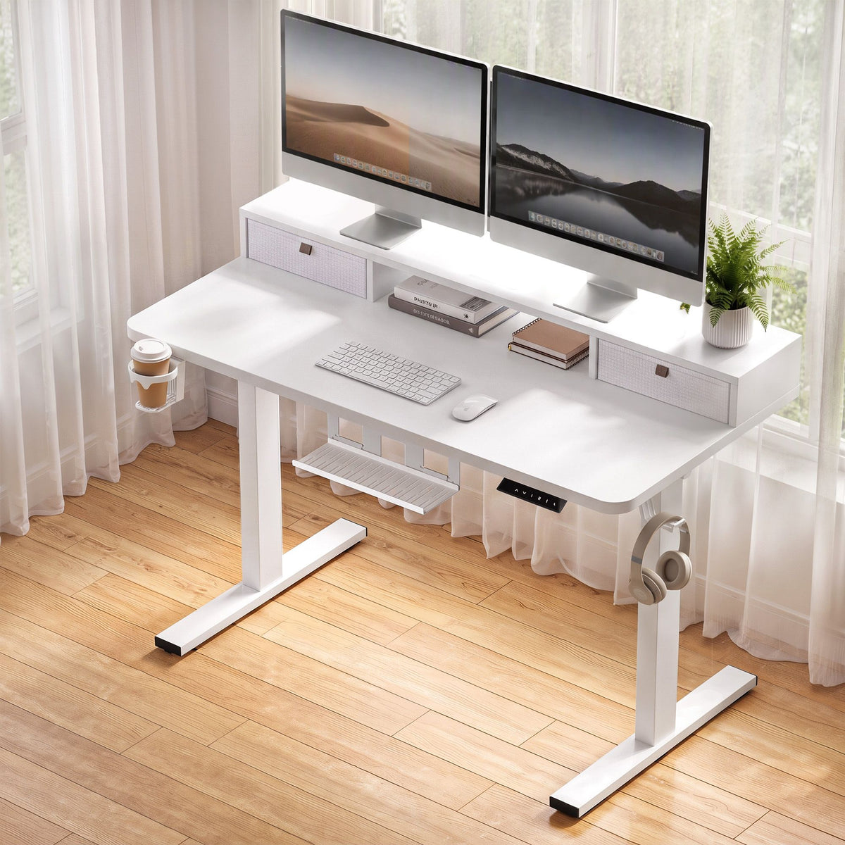 Artiss Electric Height Adjustable Standing Desk 120cm White