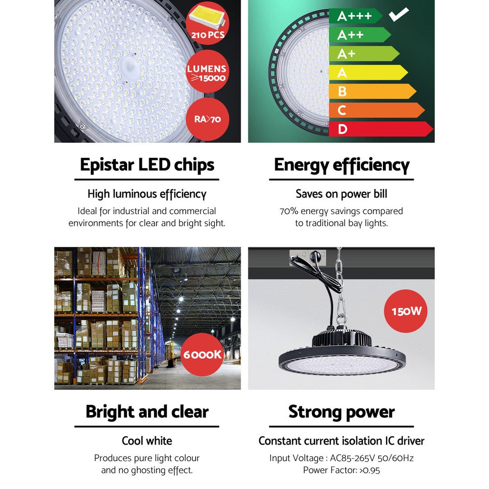 Leier 150W LED High Bay Light UFO Industrial Workshop Lamp
