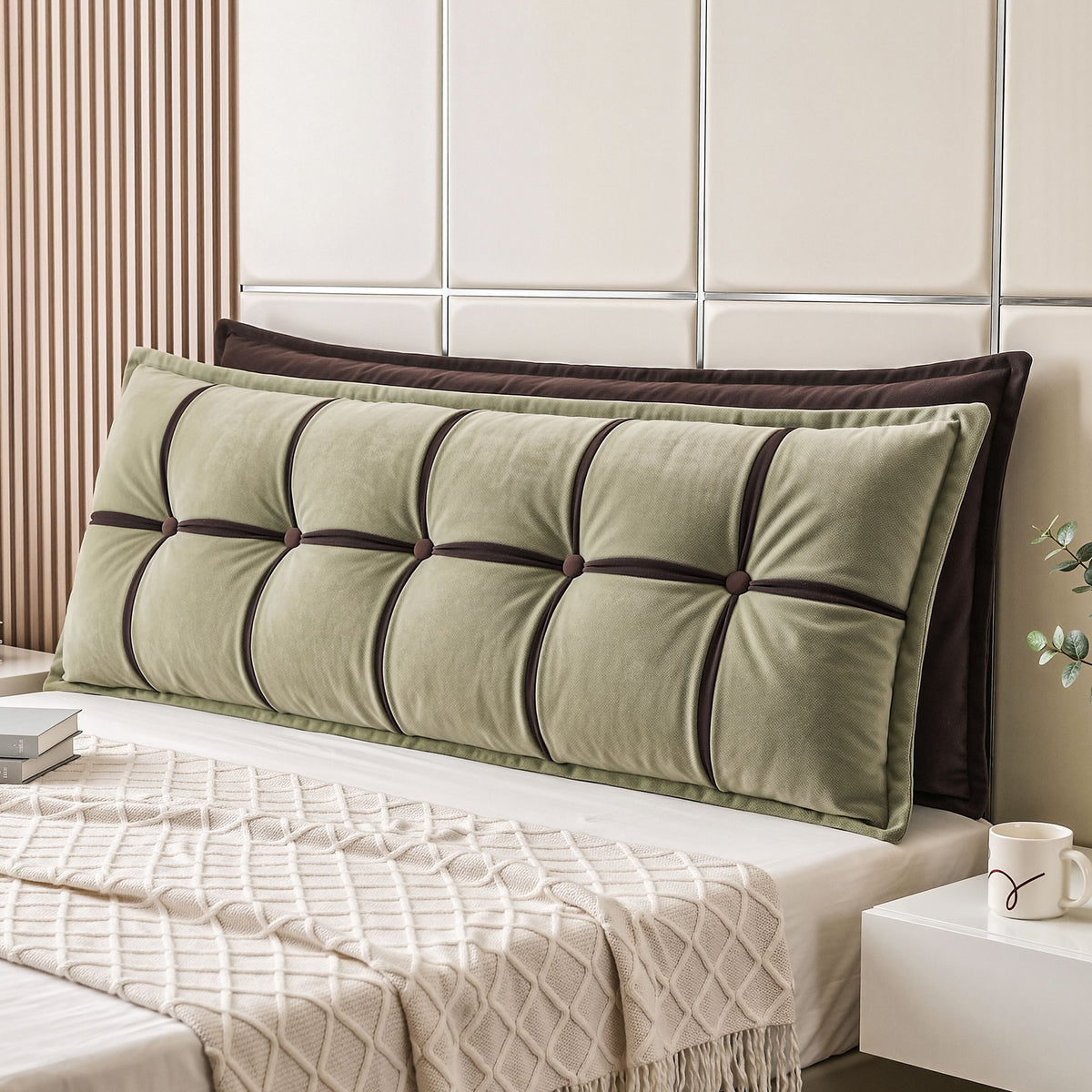 Giselle Bedding Headboard Pillow with Double-Layer Storage Wedge