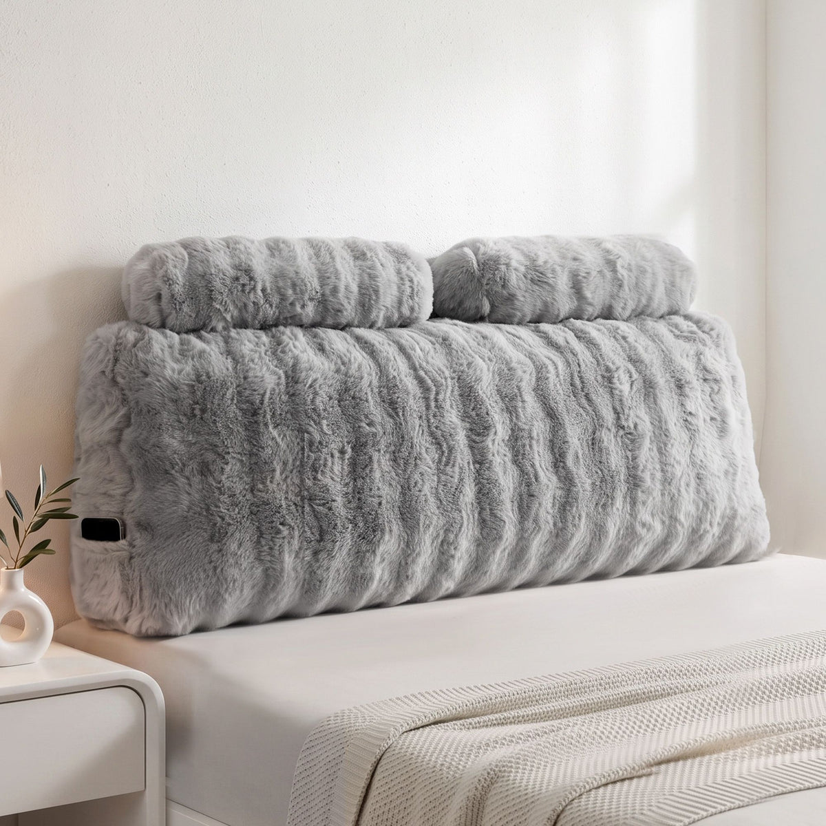 Giselle Bedding Wedge Headboard Pillow Double Size with Zip Cover