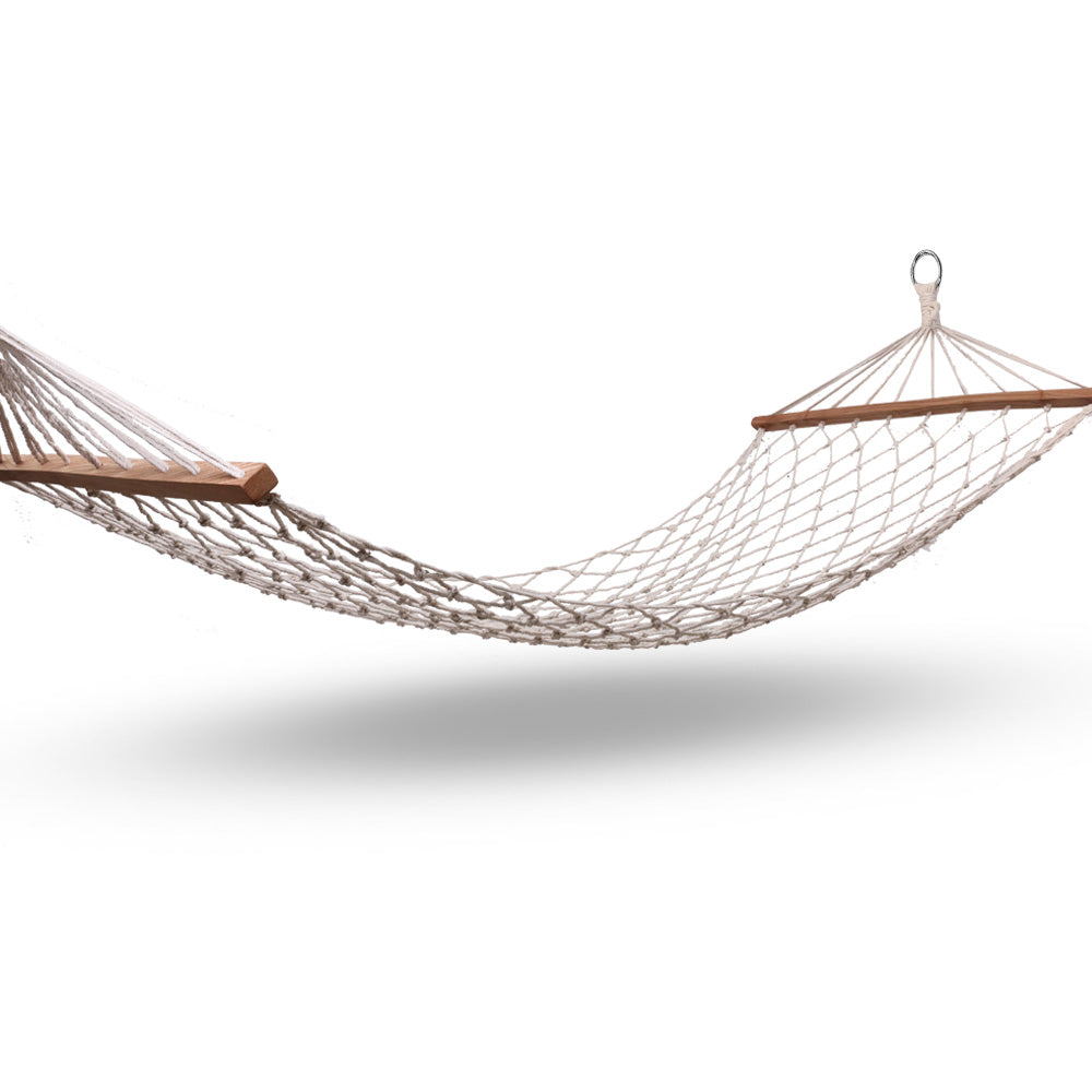 Gardeon Outdoor Hammock Bed Cream Cotton Rope